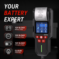 Probador de Baterías Profesional con Impresora, 10-2000 CCA, 12V 24V, Probador de Capacidad de Batería Konnwei Kw700