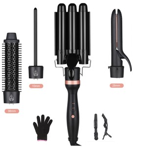 Outils de coiffure 5 en 1 Brosse lissante électrique pour <span class=keywords><strong>cheveux</strong></span> <span class=keywords><strong>Fer</strong></span> <span class=keywords><strong>à</strong></span> friser ondulé <span class=keywords><strong>Fer</strong></span> <span class=keywords><strong>à</strong></span> friser rotatif en céramique automatique - Product Image 1