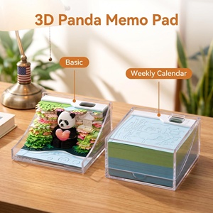 Customized 150g 3D Paper Carving Panda Memo <strong>Pad</strong> for Office Decoration <strong>Study</strong> Handcraft Souvenir Gift - Product Image 2