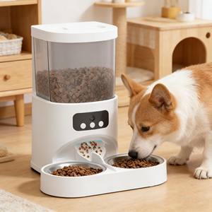 Distributeur automatique de nourriture pour animaux de compagnie intelligent avec minuterie, gamelles et distributeurs pour animaux - Product Image 1