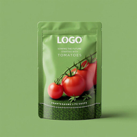 Sachets de feuille d'aluminium personnalisés avec 3 joints latéraux pour les légumes, mini sac d'emballage sous vide anti-odeur pour les semences de tomates avec barrière agricole