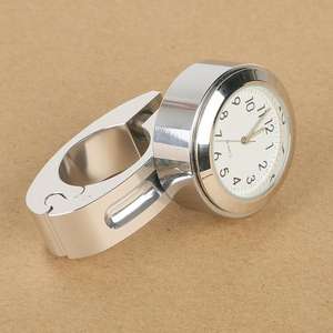 TCMT XF111714-W universel 7/8 "à 1" <span class=keywords><strong>moto</strong></span> Chrome Cruiser <span class=keywords><strong>guidon</strong></span> barre montage horloge <span class=keywords><strong>montre</strong></span> - Product Image 4
