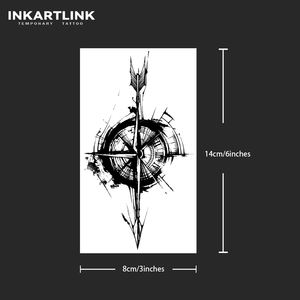 สติกเกอร์ลาย<span class=keywords><strong>สัก</strong></span>รูปเข็มทิศ INKARTLINK <span class=keywords><strong>ลาย</strong></span>เส้นนามธรรม <span class=keywords><strong>นาฬิกา</strong></span> ของตกแต่งสไตล์เฮอร์บัล ติดทนนาน 15 วัน สำหรับศิลปะบนร่างกาย จำหน่ายจำนวนมาก - Product Image 4
