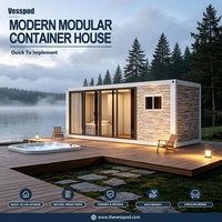 Appartements, condos, chambres, villas, bureaux modernes en structure préfabriquée en acier de 20 pieds et 40 pieds