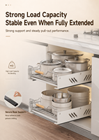 Étagère à vaisselle coulissante en acier inoxydable Coovens pour assiettes, bols et ustensiles de cuisine