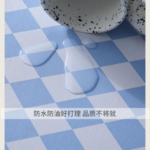 Find A Factory Houndstooth Pattern PVC Tablecloth Waterproof Rectangular Home <b>Dining</b> <b>Table</b> <b>Cover</b> - Product Image 2