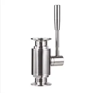 Factory Direct Sells 1/2'' Handle Control SS304 316L Stainless Steel Sanitary Manual Clamp Straight Ball Valve