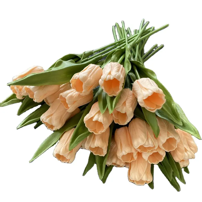 Bon marché Prix Premium Real Touch Bulk Faux Artificial Silk Tulips fleurs Stem bundle pour arrangement floral
