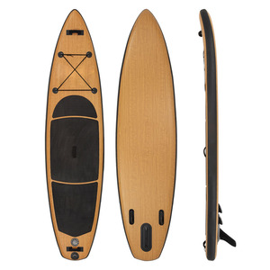 OEM ODM Wood grain standing fibglass prancha clear sup board 2023 Inflável paddle board paddleboards - Product Image 1