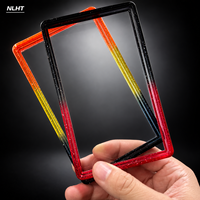 Protection antichoc pour tablette PS35pt avec coque arrière en TPU à paillettes dégradées et panneau arrière en acrylique transparent, accessoire de présentation