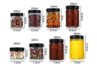 Topsale 2oz 4oz 8oz 12oz 16oz stoples kaca bulat Jam