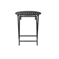Vente en gros de café boutique de bar buffet de barbecue meubles de restaurant en aluminium noir balcon bureau carré table à manger d'extérieur