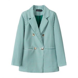 <span class=keywords><strong>Blazer</strong></span> Verde Caramelo Moderno con un Solo Botón para <span class=keywords><strong>Mujer</strong></span>, Primavera-Otoño 2026, Nueva Versión Coreana, Elegante y Casual para Figuras Pequeñas - Product Image 3