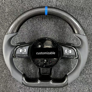 Volant en fibre de carbone neuf avec revêtement Alcantara pour Volkswagen Touran, Tiguan, Polo, Golf, Jetta – Installation Plug and Play - Product Image 4