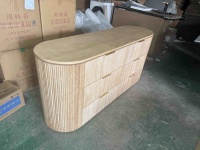 Commode personnalisée en chêne massif de la série Byron avec quincaillerie en acier inoxydable, mobilier de chambre moderne de style américain