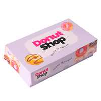 Boîte d'emballage en papier d'art blanc pour bouffée de dessert beignet imprimée personnalisée écologique Boîtes d'emballage en papier pour boulangerie sushi gâteau mochi