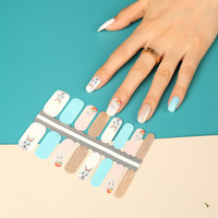 Shanghai Huizi DIY Autocollants de vernis à ongles japonais en forme de cœur, portables, à couverture complète, style français