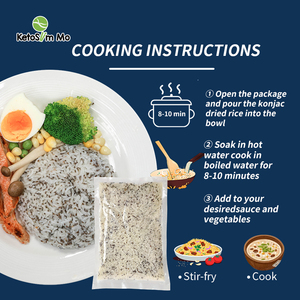 Groothandelsprijs Afvallenvriendelijke Maaltijdvervanger Shirataki Rijst Chia Zaden Konjac Gedroogde Rijst - Product Image 3