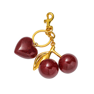 2026 Hot Selling Cute Exquisite Style Love Heart Cherry Pendant Keychain Fashion Charm Accessories Girl Gift Jewelry Wholesale - Product Image 4