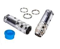 Conector de bloqueo de tornillo circular de metal compatible con Binder C091 J09 Amphenol AISG conector M16 7 8pin enchufe de montaje de metal