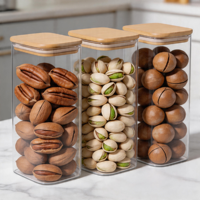 Bocaux de conservation alimentaire en verre carré de 1,5 L en gros – Récipients transparents en verre borosilicate pour thé, café, farine, sucre