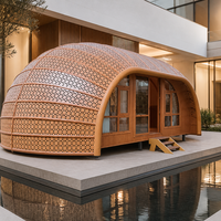 Dôme de luxe avec design ajouré complexe, maisonnette portable pour jardin, cour arrière ou chambre d'hôtes