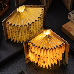 Lampe <span class=keywords><strong>de</strong></span> livre créative stylo <span class=keywords><strong>et</strong></span> <span class=keywords><strong>encre</strong></span> manuscrite chinoise en forme d'éventail lampe <span class=keywords><strong>de</strong></span> livre intérieur veilleuse bricolage - Product Image 2
