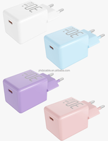 Cargador Rápido GaN de 30W con Enchufe Europeo, Adaptador de Corriente USB Tipo-C, Cargador de Viaje para iPhone, Teléfonos Android, Tabletas Universales