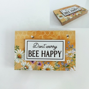 Wildflower Garden-Style 3D da tavolo stampato UV <span class=keywords><strong>legno</strong></span> artigianale intagliato in <span class=keywords><strong>legno</strong></span> segno di blocco per la decorazione di casa pareti e scatole - Product Image 6