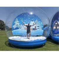 Globe de neige gonflable commercial en PVC de 10 pieds, décorations de fête, de mariage et de Noël, tente igloo transparente géante gonflable