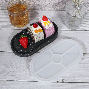 ドリップグルモールド楕円形振り子プレートDIY手作りに使用されるシリコンモールドミラー樹脂 - Product Image 2