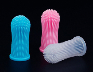 Cepillo de <span class=keywords><strong>dientes</strong></span> de silicona de grado alimenticio para perros, cepillo de dedos para mascotas, cepillo de limpieza de <span class=keywords><strong>dientes</strong></span> para perros y gatos, se adapta a la mayoría de los dedos - Product Image 6