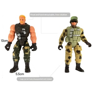 Figurine de soldat de la police <span class=keywords><strong>militaire</strong></span> transfrontalière, <span class=keywords><strong>jouet</strong></span> en plastique de 10 cm, modèle articulé, emballage avec porte-carte - Product Image 3