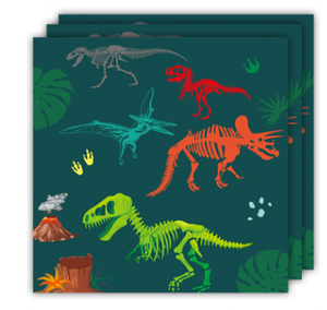 Ensemble de vaisselle jetable sur le thème des fossiles de dinosaures DAMAI pour 10 invités, assiettes en papier, gobelets, serviettes, fournitures pour fête d'anniversaire d'enfants - Product Image 4
