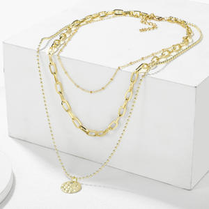 Acero inoxidable joyas mayor özel sevgililer günü hediye basit yıldız ay kolye Premium katmanlı uzun kolye kadınlar için - Product Image 3