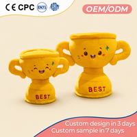 Peluche personnalisée en forme de trophée de champion pour cérémonie de remise des diplômes et événements scolaires