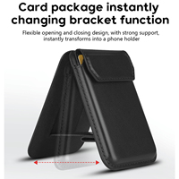 Portefeuille de téléphone portable magnétique avec pochette rabattable pour cartes, support magnétique de luxe en similicuir