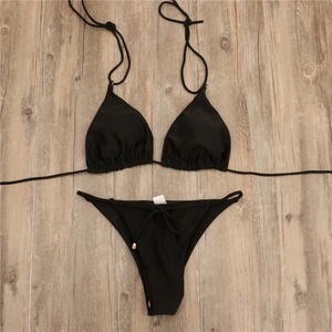 Nuevo Conjunto de Bikini de Dos Piezas para Mujer, Estilo Push-Up, Color Negro, Servicio OEM - Product Image 1