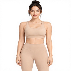 Women Fitness Yoga Set High Waist <b>Leggings</b> Strappy Sports Bra Pilates Gym Workout Activewear Custom Logo Breathable Stretch - Product Image 1