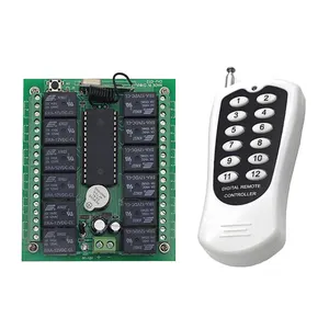 DC 12V 12CH Channel10A RF Wireless Remote Control Switch System Transmitter and Receiver/lamp/Garage Door/shutters/ window