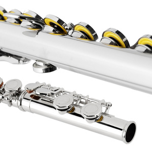 Flûte en cuivre blanc plaqué argent, logo <span class=keywords><strong>personnalisé</strong></span> en gros, instrument de musique, flûte en Do, 16 trous, flûte en argent pour débutants et étudiants - Product Image 3