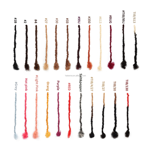 Anna 0,2 cm # Extensions de dreadlocks au crochet en cheveux humains naturels 1B/4/27, boucles souples, pointes bouclées, vente en gros - Product Image 4