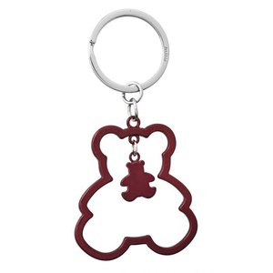 Portachiavi in peluche a forma di orso rosso, senza scatola inclusa - Product Image 1