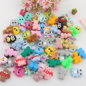 Kovict vente en gros <span class=keywords><strong>de</strong></span> bijoux en Silicone, accessoires perlés, cadeau <span class=keywords><strong>pour</strong></span> bébé, bricolage, perles focales en Silicone personnalisées - Product Image 2