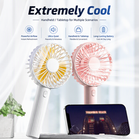 Mini-ventilateur portable USB rechargeable 3 vitesses avec support de téléphone, vente en gros d'usine, personnalisable