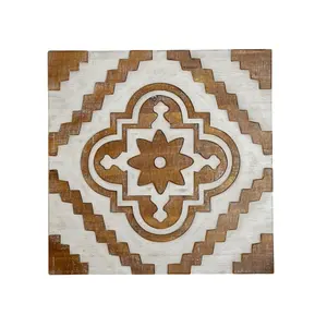 Square White Wall Hanging Brown Pattern Wall Decoration Items Home Bedroom Living Room Wall Art Decoration