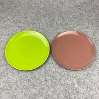Assiettes en plastique multicolore incassables, pour les restaurants, 12 pièces