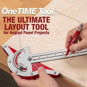 Woodworkers Edge Angle Ruler Metal 0-180 Degree Protractor For Carpentry Woodworking <b>Tools</b> <b>Measuring</b> Ruler - Product Image 5