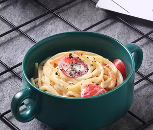 Bols à <span class=keywords><strong>soupe</strong></span> de nouilles aux oignons français en céramique, design nordique personnalisé, écologiques, avec double poignée, pour desserts - Product Image 3