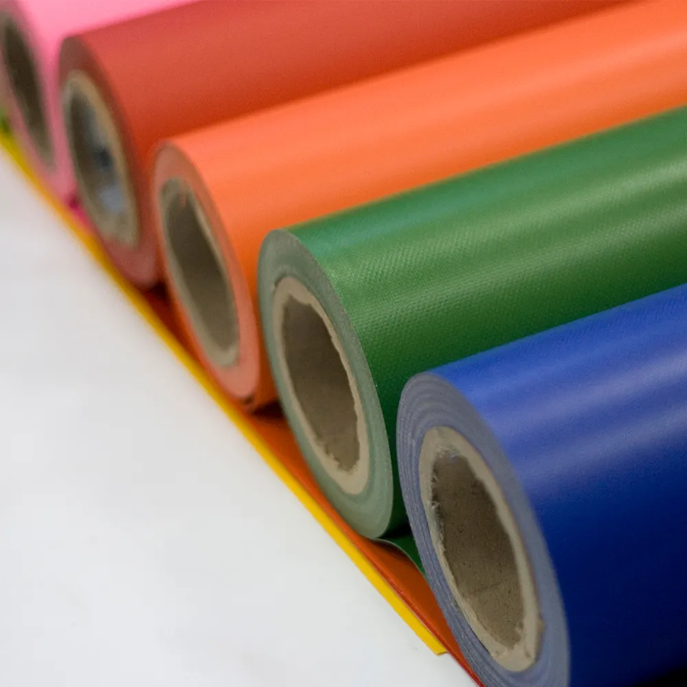 18OZ không thấm nước PVC tráng Polyester Vải Bạt nhà sản xuất